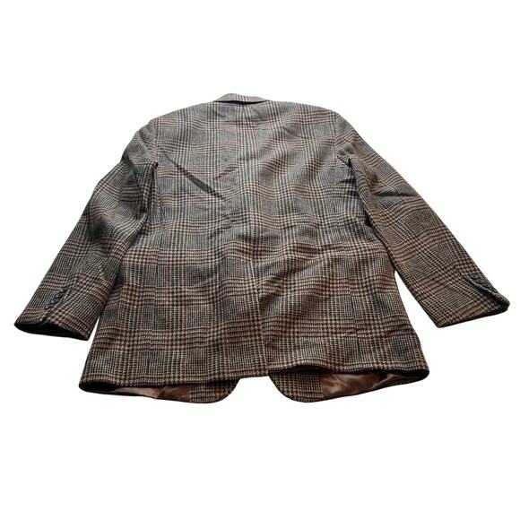 11-68 BROOKS BROTHERS 346 Men's Blazer Madison Houndstooth Brown Size 44L - Picture 2 of 14